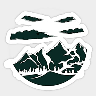 Classic Mountain Range Sticker